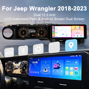 วิทยุติดรถยนต์ Navihua Jeep Wrangler JL ปี 2019-2023 จอคู่ GPS พร้อมจอ LCD สำหรับแผงหน้าปัด เครื่องเล่นมัลติมีเดีย DVD ระบบ Android Auto อัพเกรดสเตอริโอ - Product Image 3