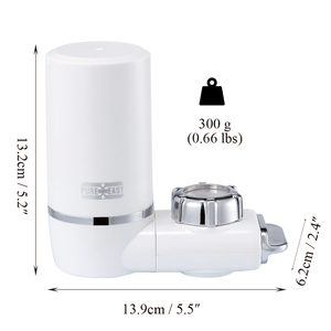 Depuratore d'acqua da rubinetto <span class=keywords><strong>per</strong></span> uso domestico, cucina e <span class=keywords><strong>bagno</strong></span>, filtro in ceramica <span class=keywords><strong>per</strong></span> rubinetto, rimuove batteri, cloro e metalli pesanti - Product Image 5