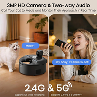 Distributeur de nourriture humide pour chat portable et intelligent, contrôlé par application, avec reconnaissance multi-animaux, caméra 3MP, système de refroidissement et de chauffage, 5 repas pour animaux de compagnie