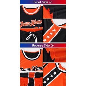 Conjunto de camiseta de baloncesto reversible personalizada, uniformes de equipo transpirables sublimados unisex para adultos con nombre y número, cuello redondo de 340 g/m² - Product Image 5