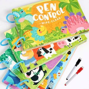 Cuaderno de Actividades Preescolares para el Control del Lápiz, para Niños Mayores de 3 Años, Libro de Escritura Reutilizable para Niños - Product Image 1