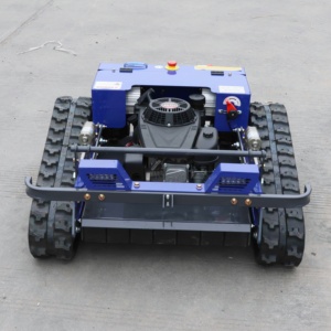 Potente Tosaerba Telecomandato <span class=keywords><strong>con</strong></span> <span class=keywords><strong>Avviamento</strong></span> <span class=keywords><strong>Elettrico</strong></span>, Cingoli in Gomma e Pala per Bonifica Terreni - Product Image 3