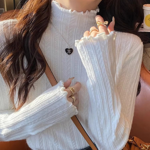 2025 suéter informal para mujer nuevo jersey suelto de manga larga tops de fondo para mujer - Product Image 6