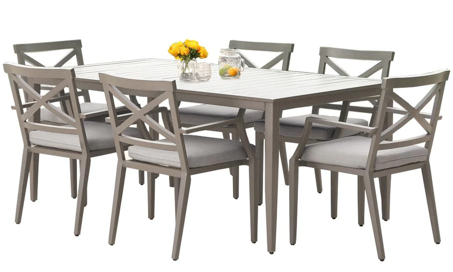 Garden sets table and chair outdoor furniture aluminum 7-piece dining set