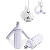 Lámpara de ventilador plegable, luz de hoja, 45W, E27, precio de bombilla LED, nuevo estilo