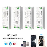 Controlador de Tiras LED Tuya Smart de 4 Zonas con Control Remoto 12/48V 1CH para WIFI ZIGBEE 2.4G Mesh Group Sync Color MC201X