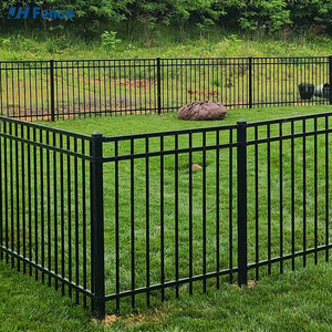 Clôture de jardin en métal personnalisée 6x8, clôture décorative en acier résidentielle, clôture en métal noir, <span class=keywords><strong>piquet</strong></span> en fer forgé, 7 pieds, écologique, poudre - Product Image 5