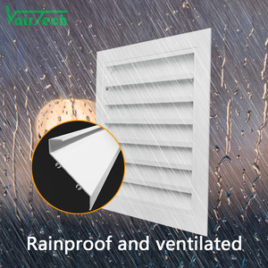 <span class=keywords><strong>Rejilla</strong></span> de Ventilación Exterior de Aluminio, Resistente al Agua y a la Intemperie, para Paredes y Espacios Reducidos - Product Image 2