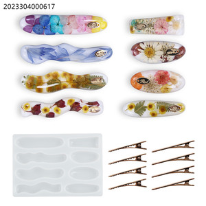 Molde <span class=keywords><strong>de</strong></span> Resina UV para Pinzas <span class=keywords><strong>de</strong></span> <span class=keywords><strong>Pelo</strong></span> DIY, Molde <span class=keywords><strong>de</strong></span> Silicona para Horquillas Hechas a Mano - Product Image 1