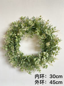 22 بوصة زهرة اصطناعية يدوية الصنع لفصل الربيع نافذة الباب الأمامي جدار مزرعة إكليل ديزي الأصفر - Product Image 5