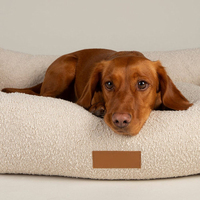 Cama para Perros Tipo Bolster Lavable de Tela Bouclé, Tamaño XXL, Sofá para Mascotas, Cojín, Cama de Color Sólido para Mascotas