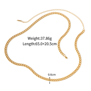 Verão aço inoxidável praia barriga cadeia corpo cadeia jóias 18k banhado a ouro cintura cadeia mulheres - Product Image 6