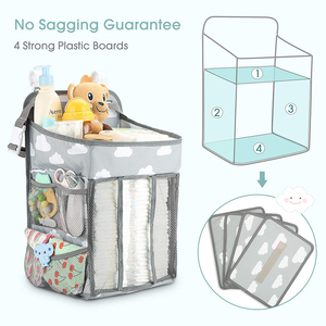 Convenient Nursery Caddy with Hanging Diaper <strong>Storage</strong> Polyester Backpack Nursery Organizer for <strong>Baby</strong> Essentials <strong>Old</strong> Diaper Bags - Product Image 2
