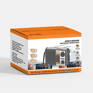Factory Black FM AM SW 3 Band Solar Radio with <b>USB</b> TF Music Player LED Light 1200mAh Battery 3W <b>Speaker</b> Portable Outdoor Home - Product Image 6