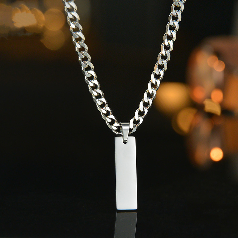Collier en acier chain-3cm à maillons cubains