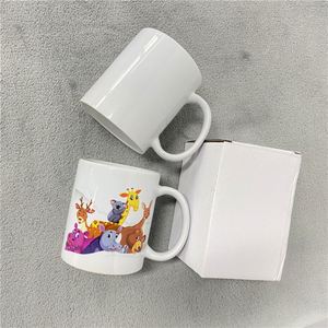 Tasses en céramique blanches durables de 11 oz (330 ml) avec revêtement par sublimation pour café, lait, chocolat chaud, thé, latte et projets DIY - Product Image 2