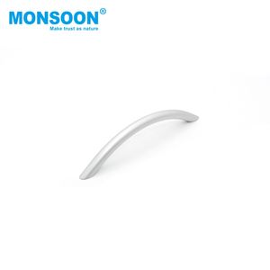 Poignées de tiroir et de porte de meubles de cuisine en aluminium blanc moderne, forme C, courbées, style épuré - Product Image 2