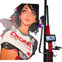 Imprimante murale automatique à jet d'encre UV DX7, imprime des fresques de 4 m sans tremblement pour la décoration des cafés et des hôtels, certifiée CE, nouvelle