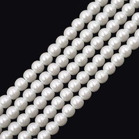 Collier de perles blanches imitation grand trou de 6mm 8mm, perles artificielles en vrac pour la fabrication d'accessoires de bijoux à bricoler soi-même, vente en gros en usine