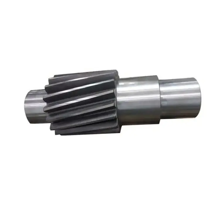 Large Module Transmission Steel Helical / Spur Pinion Gear Shaft roller shaft