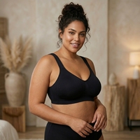 Großhandel Übergröße Nahtloser BH für Damen Individuelles Logo Hohe Elastizität Spurlos Push-Up Komfort-Lingerie
