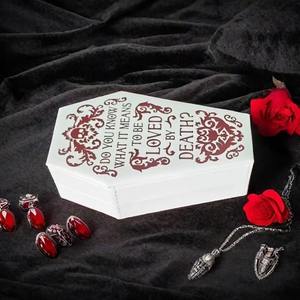 Custom Logo Handmade Halloween PU Leather Velvet Fashionable Coffin Jewelry <b>Box</b> Portable Storage <b>for</b> Earrings <b>Rings</b> Necklaces - Product Image 4