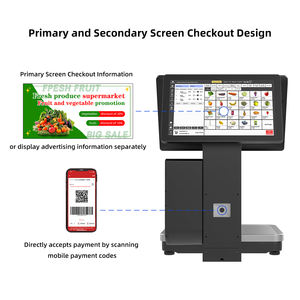 AI 터치 MASUNG 스크린 PC 스케일 AI는 POS 소프트웨어로 계량 라벨 바코드 인쇄 스케일 슈퍼마켓 계량 스케일을 인식합니다 - Product Image 4