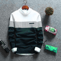 Pull à col roulé et manches longues pour homme, chemise d'hiver de différentes couleurs