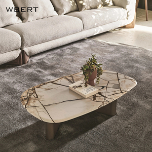 WBERT Table basse en marbre de luxe pour le salon, design de forme moderne, table basse de style zen - Product Image 3