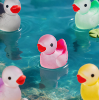 Mini-canards en résine lumineuse, figurines qui brillent dans le noir pour aquarium, terrarium, décoration de bonsaï, remplissages pour la chasse aux œufs de Pâques