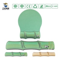 Tapis de souris en mousse à mémoire de forme verte avec repose-poignet, ensemble de tapis de bureau pour gamer, idéal pour le jeu et le bureau, design épuré et confort réduit