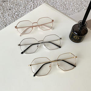 Monturas de gafas octogonales irregulares Qianai, montura completa, anti UV y anti luz azul, lentes de acetato unisex para un look moderno. - Product Image 2