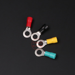 RV2-4S Ring <b>Terminals</b> Brass 1.25-3mm2 PVC Insulated Cold Pressed For Wiring - Product Image 1