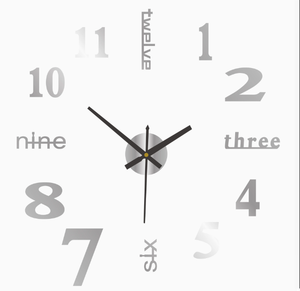 Reloj de Pared Creativo 3D Simple de 14-30 Pulgadas, Sin Perforaciones, Reloj Digital Decorativo para Pared - Product Image 5