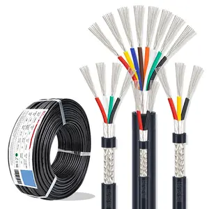 UL2464 çift kalkan kablosu çok çekirdekli 2 çekirdekli 4 çekirdekli 6 çekirdekli 7 çekirdekli 10 çekirdekli toptan fiyat 26awg 18awg