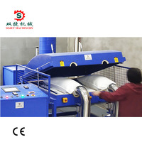 Ligne de production intégrée Sojet pour l'ouverture des fibres et le remplissage de coussins sous vide, avec pesage automatique, entièrement automatique, capacité de 480 pièces/heure