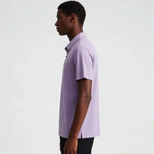 Vêtements de tennis unisexes en polyester pour le printemps et l'été, chemise sans couture, cardigan à boutons perlés, séchage rapide, absorption de l'humidité - Product Image 2