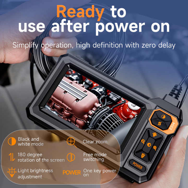 4.3 inch 1080p HD Industrial Endoscope, miniatuur Borescope