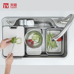 Modern Style TIANYI Pedestal Stainless Steel Sink with Square Tank 5-Year Warranty Single <b>Kitchen</b> Sink - Product Image 2