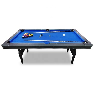 Mesa de Billar Plegable <span class=keywords><strong>TopSports</strong></span> de 6 pies/7 pies/8 pies con Bolsillos de Cuero, Cojín de Goma, Mesa de Billar Portátil con Marco Metálico Plegable - Product Image 4
