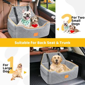Fábrica certificada de asientos de coche para perros grandes/medianos, asiento elevador de viaje lavable desmontable, asiento para mascotas con bolsillos de almacenamiento - Product Image 6