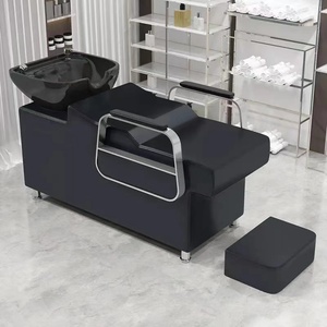Chaise de lavage de cheveux Kelly, mobilier de salon, fauteuil de barbier, lit de shampooing inclinable - Product Image 1