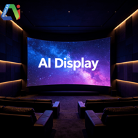 Écran LED incurvé flexible de forme spéciale Ai Display Creativity, 8K, 7680Hz, luminosité 1000cd, mur vidéo haut de gamme pour espaces commerciaux