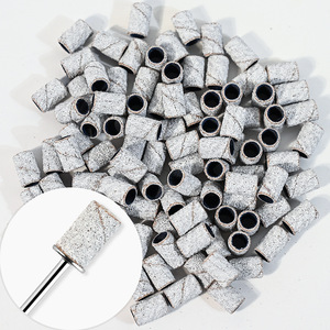 100 pièces/boîte, anneaux de ponçage blancs, têtes de ponçage, cercles de ponçage, recharges pour polisseuse pour perceuse à ongles électrique, salon de manucure - Product Image 5