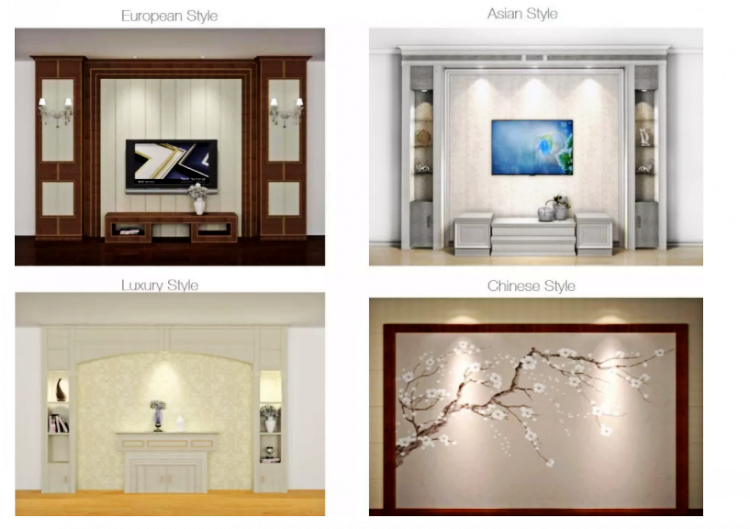 European Style PS Wall Panel Wear Resistant Not Easy To Fade Decoration