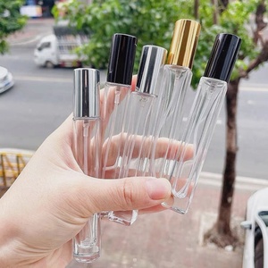 Botella de cristal vacía de 10ml, botella de Perfume rellenable, transparente, cuadrada, de fondo grueso, Vintage, cristal de muestra de <span class=keywords><strong>10cc</strong></span> - Product Image 5