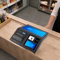 Système POS Windows 11 de 11,6 pouces avec imprimante intégrée de 80 mm, scanner automatique, NFC, métal, pour petite entreprise de vente au détail, caisse enregistreuse