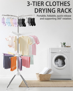 Attractive Price Clothes Drying <b>Rack</b> Free Standing Organizer 3-Tier Space Clothes <b>Rack</b> - Product Image 2