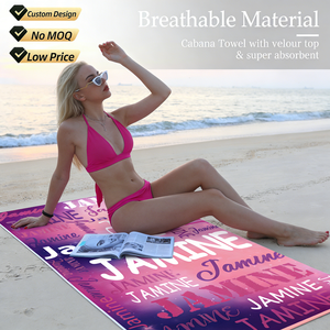 Serviettes de plage en microfibre, livraison gratuite, sublimation tissée, sublimation vierge, serviettes de plage douces de qualité supérieure avec logo, impression personnalisée - Product Image 1