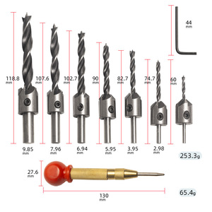 Yunbei Yb 35 Piece Wood <b>Drill</b> <b>Bit</b> Set With Step And Forstner <b>Bits</b> For Woodworking - Product Image 3